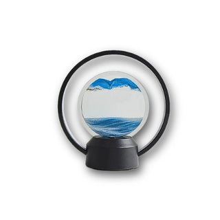 Lampe de Chevet Sablier Noire et Bleue