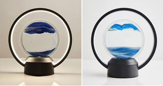 Lampe de Chevet Sablier Noire et Bleue