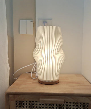 Lampe de Chevet LED et Bois